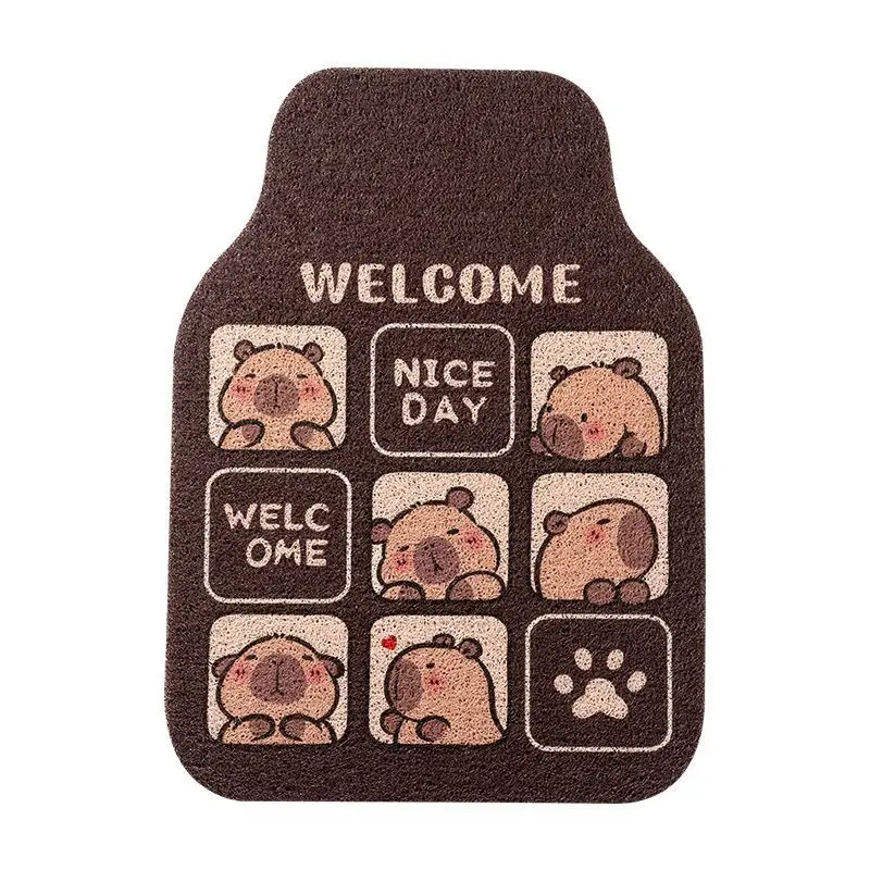 Single-piece Cute Cartoon Carpet-type Anti-dirty Car-mounted Car Floor  Mats Universal and Easy to Clean Car Floor Mats Supplies