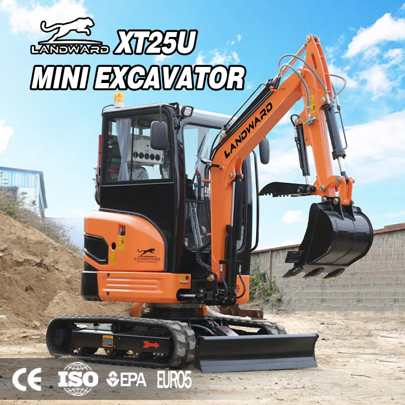 โรงงานขายตรง 1 ตันขนาดเล็กดีเซล/รถขุดเบนซินคุณภาพสูง Mini Crawler Digger บ้านสวน Bagger ที่กําหนดเอง