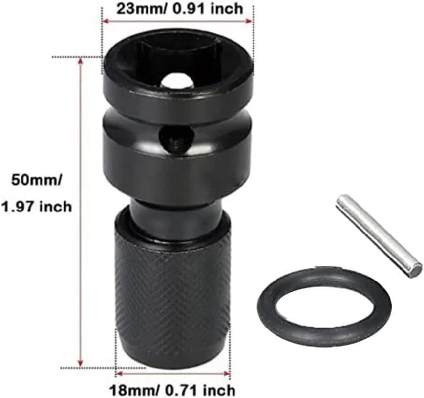 الإفراج السريع 1/2 بوصة محرك مربع إلى 1/4 بوصة عرافة أنثى محول مأخذ التوصيل محول تشاك محول للتأثير ومفتاح ربط السقاطة