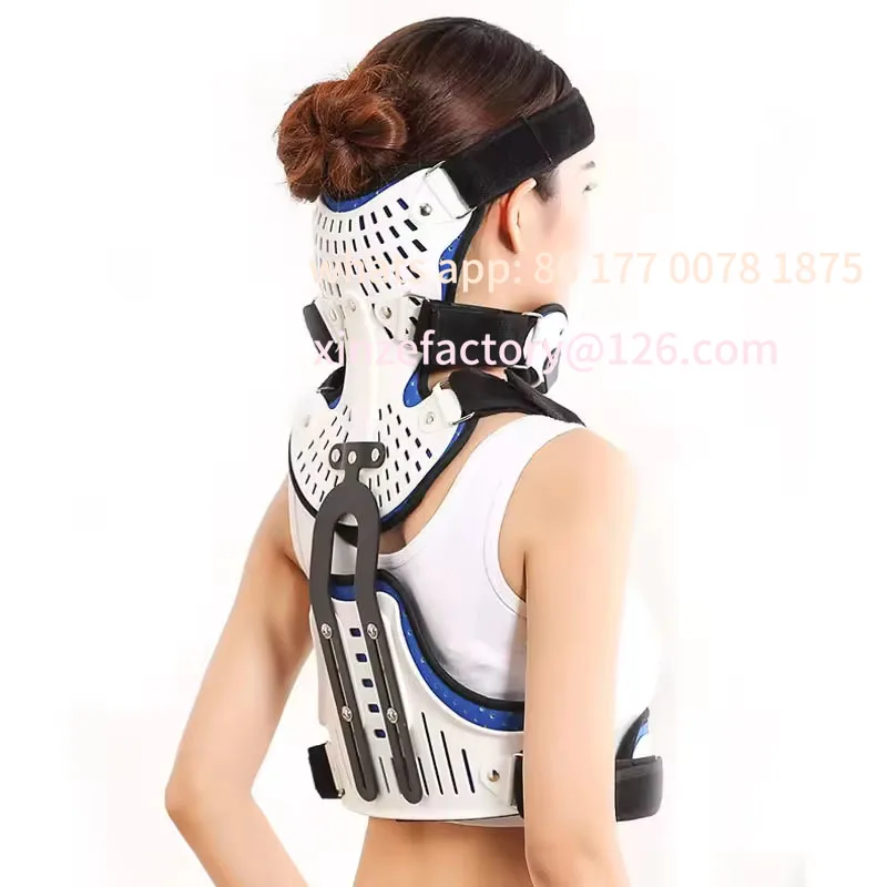 Customizable Cervical Thoracic Orthosis Head Neck Chest Fixed Brace Traction Support Brace Spine Stretching Adjuatable