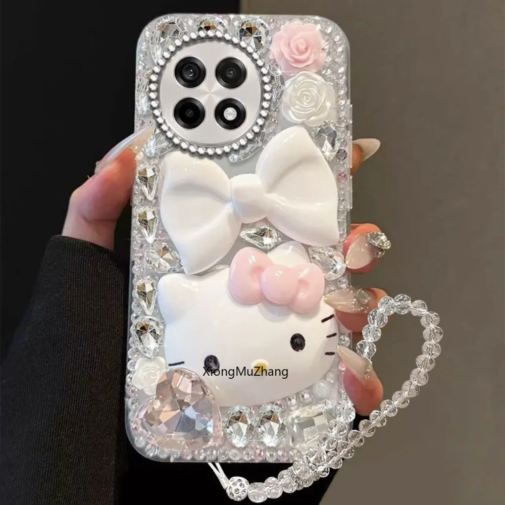 Für OnePlus Ace6 Hello Kitty Kristall-Diamant-Strass-Hülle für One Plus Nord 6 5 4 3 2T N300 N200 N100 N20 N10 CE5 4Lite CE3 2 – Detail 1