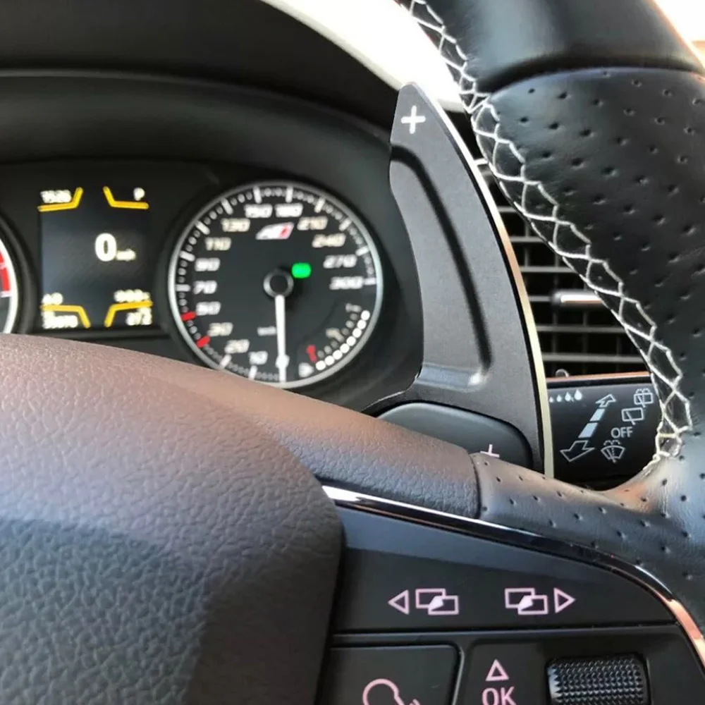 Shift Paddle For Seat Leon ST 5F FR Cupra Ateca Ibiza 6P Arona Tarraco Alhambra Car Steering Wheel Extension Shifter DSG Sticker view 4