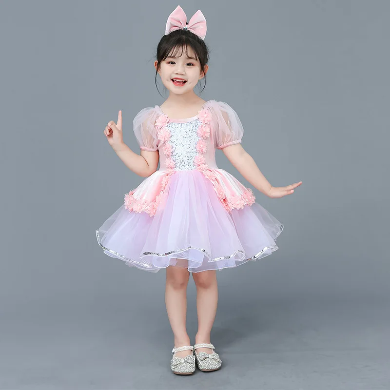 Quality Children Clothing Elegant Leotards for Girls Ballet Tutu Dance Dress Princess Stage Performance Costume Fairy Party