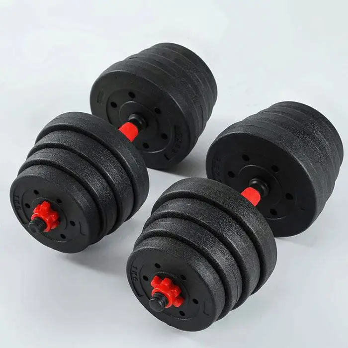 

Factory Supply Multi-function Dumbbell Workout Solid Color Hexagon Dumbbells Adjustable Cement Hex Dumbbells Set