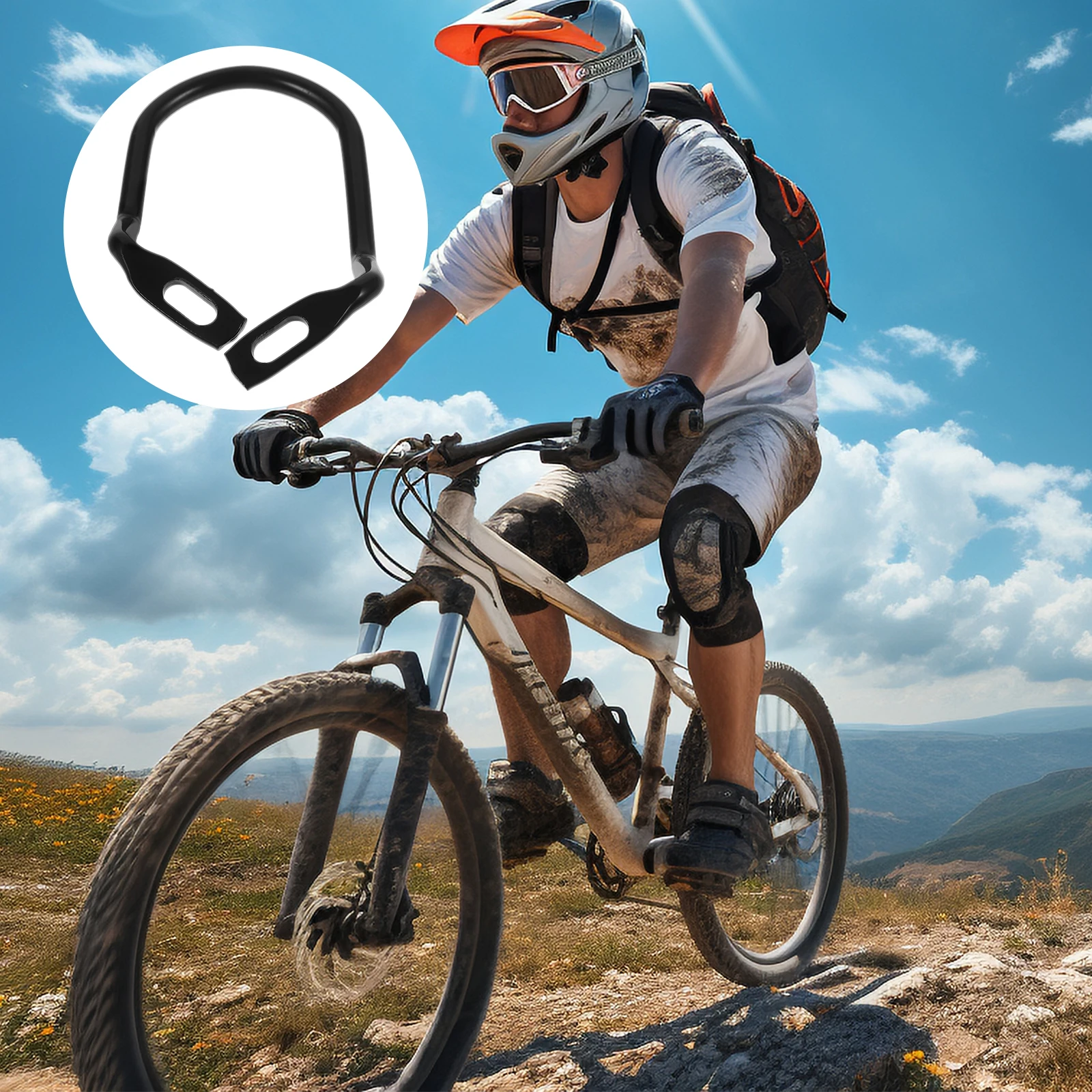 

Bicycle Rear Derailleur Protector Rack Steel Chain Stay Guard for Mountain Bike Durable Gear Shift Cover