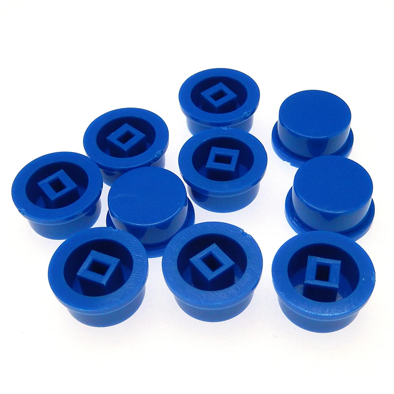 50Pcs Tactile Push Button Switch Cap 10mm Applies to 5.8*5.8 7*7 8*8 8.5*8.5 Self-locking Switch Button Cap A03 Switch caps