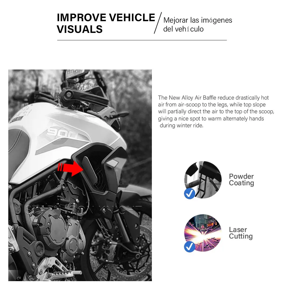 لـ Tiger 900 GT PRO Tiger900 Rally PRO GT LOW 2020-مروحة مشعاع تدفق الهواء منحرف الهواء لـ Tiger 850 Sport 2021 هدية