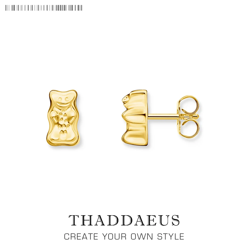 

Ear Stud Earrings Goldbear Bear Europe Fine Jewelry For Women Cute Gift In Solid 925 Sterling Silver