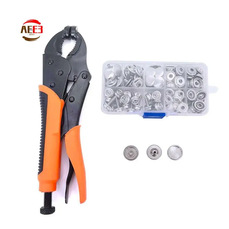 

AEE3-с набором кнопок, детали для чехлов на лодках, парусиновые регулируемые плоскогубцы для кнопок, комплект застежек