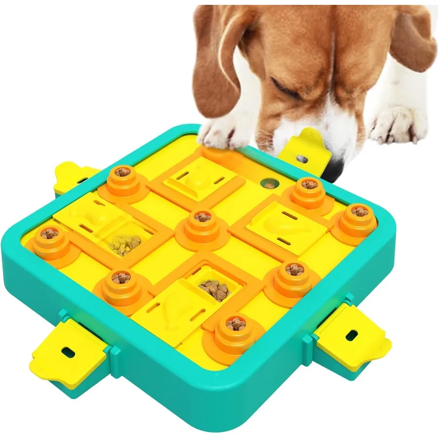 Dog Puzzle Toy Mental Stimulation - Dogs Food Puzzles Toys Dog Treat Puzzle Feeder Blue-Advanced