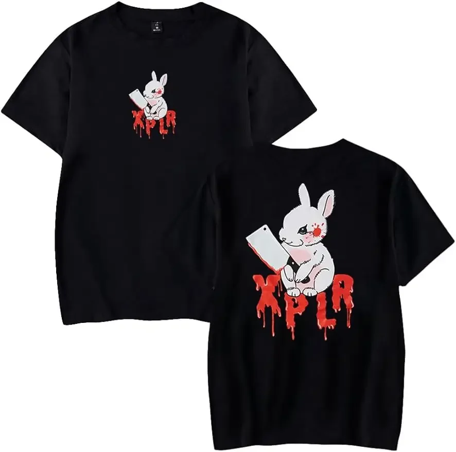 XPLR Sam and Colby Rabbit Tee 2023 New Logo T-Shirt Crewneck Short Sleeve Women Men Fashion Clothes