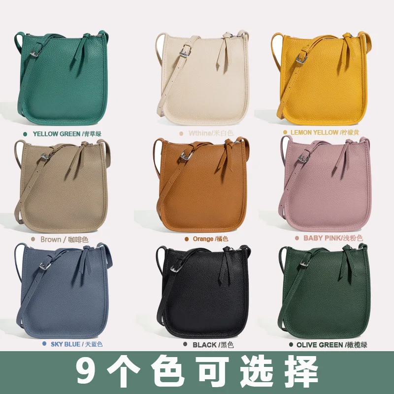 Women's Bag Luxury Designer Handbag Leather Shoulder Bag Fashion 2022 Small Square Bag First Layer Cowhide Messenger Bag Small