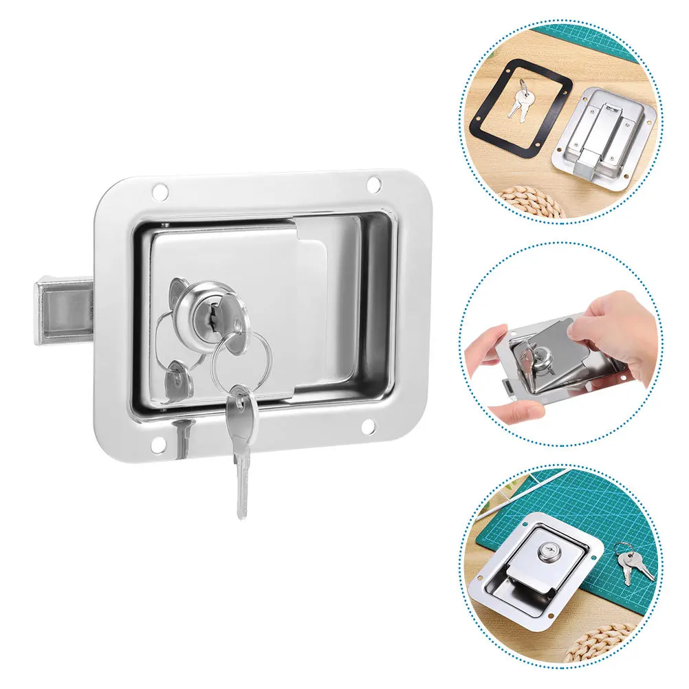 

1Set Trailer Paddle Handle Lock Paddle Latch Flush Mount Lock Cabinet Generator Security Locker for Trucks Rv Marine Toolboxes