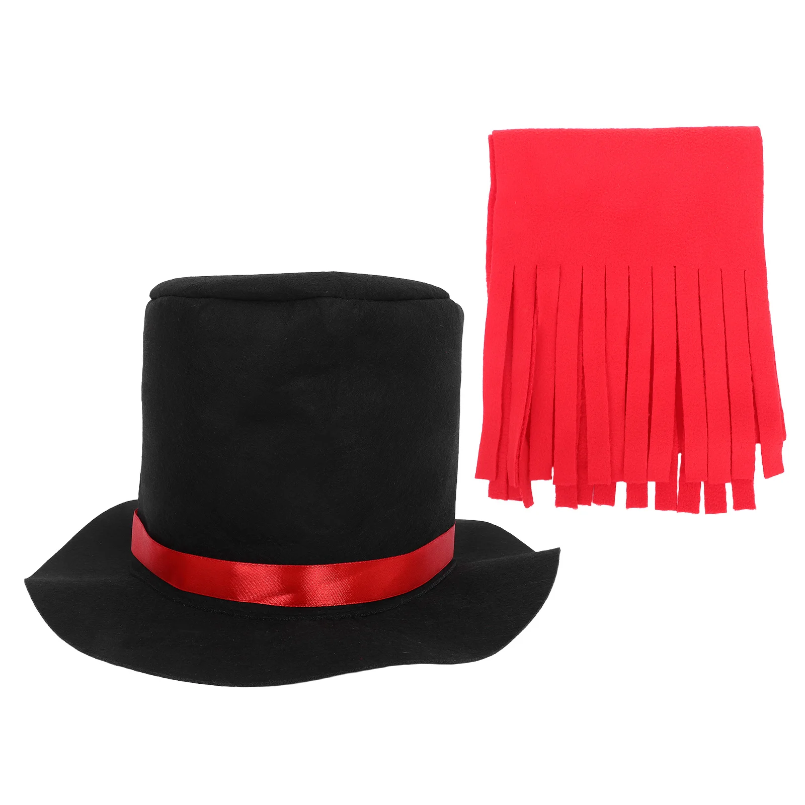 Kit costume da pupazzo di neve da 2 pezzi, vestito da vestire natalizio, cappello, sciarpa, festa, accessorio cosplay, set di costumi da pupazzo di neve, gelido invernale