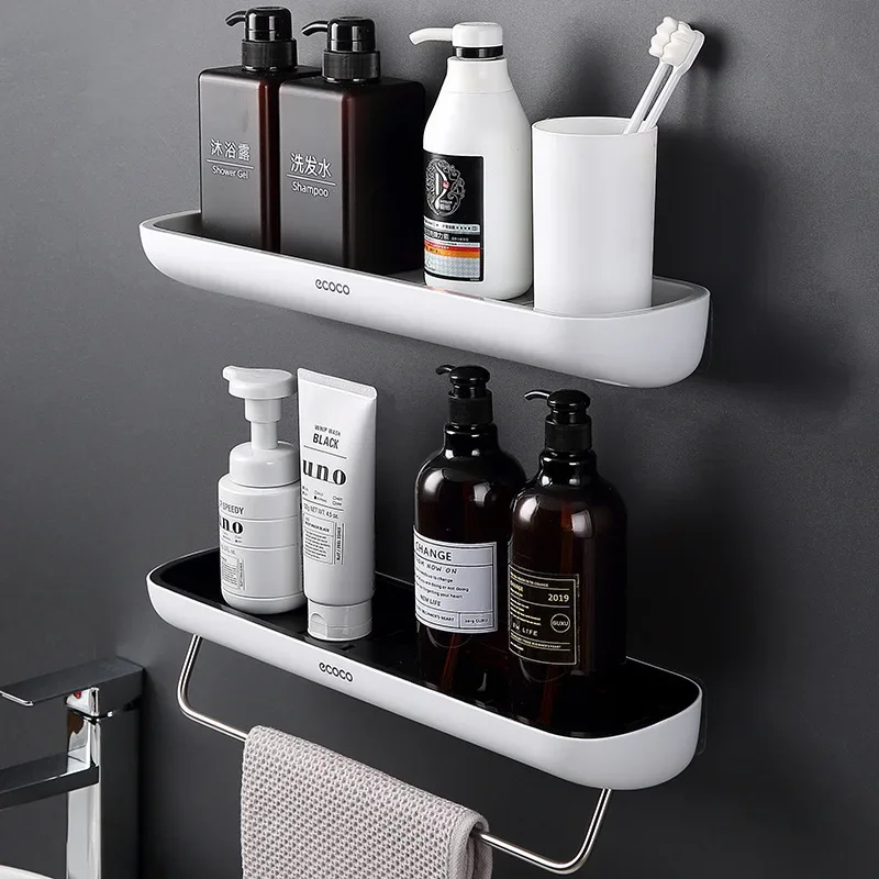 Bathroom rack toilet washbasin wall towel storage rack punch-free wall-mounted toilet