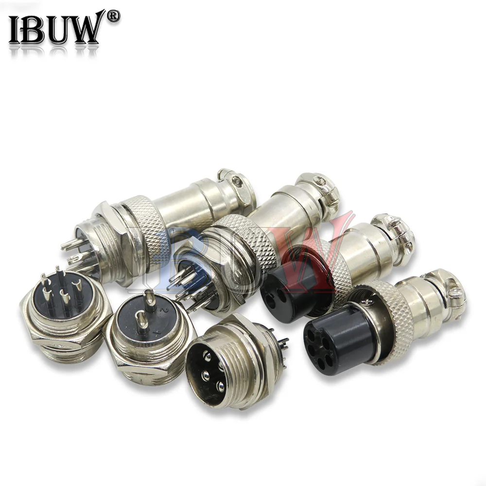 1Set GX16 Male & Female 16mm ibuw Metal Circular Aviation Connector Socket Plug 2PIN 3PIN 4PIN 5PIN 6PIN 2P 3P 4P 5P 6P 7P 8P 9P