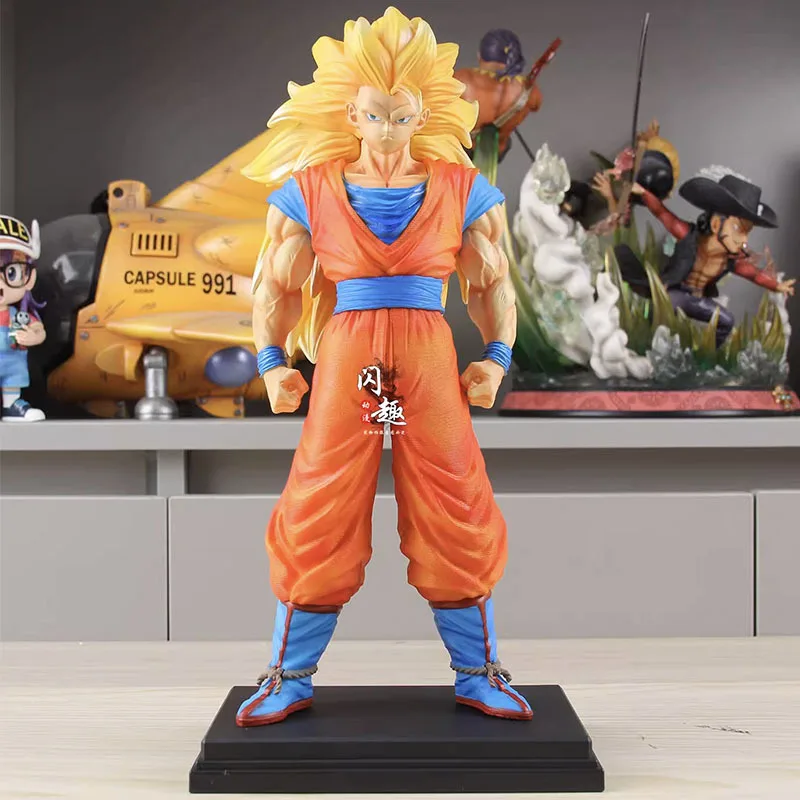 

31cm DBZ Son Goku Model Dragon Ball Z Action Figure Manga Figurine Anime CT Super Saiyan 3 Figuras GK Statue Gift for Children