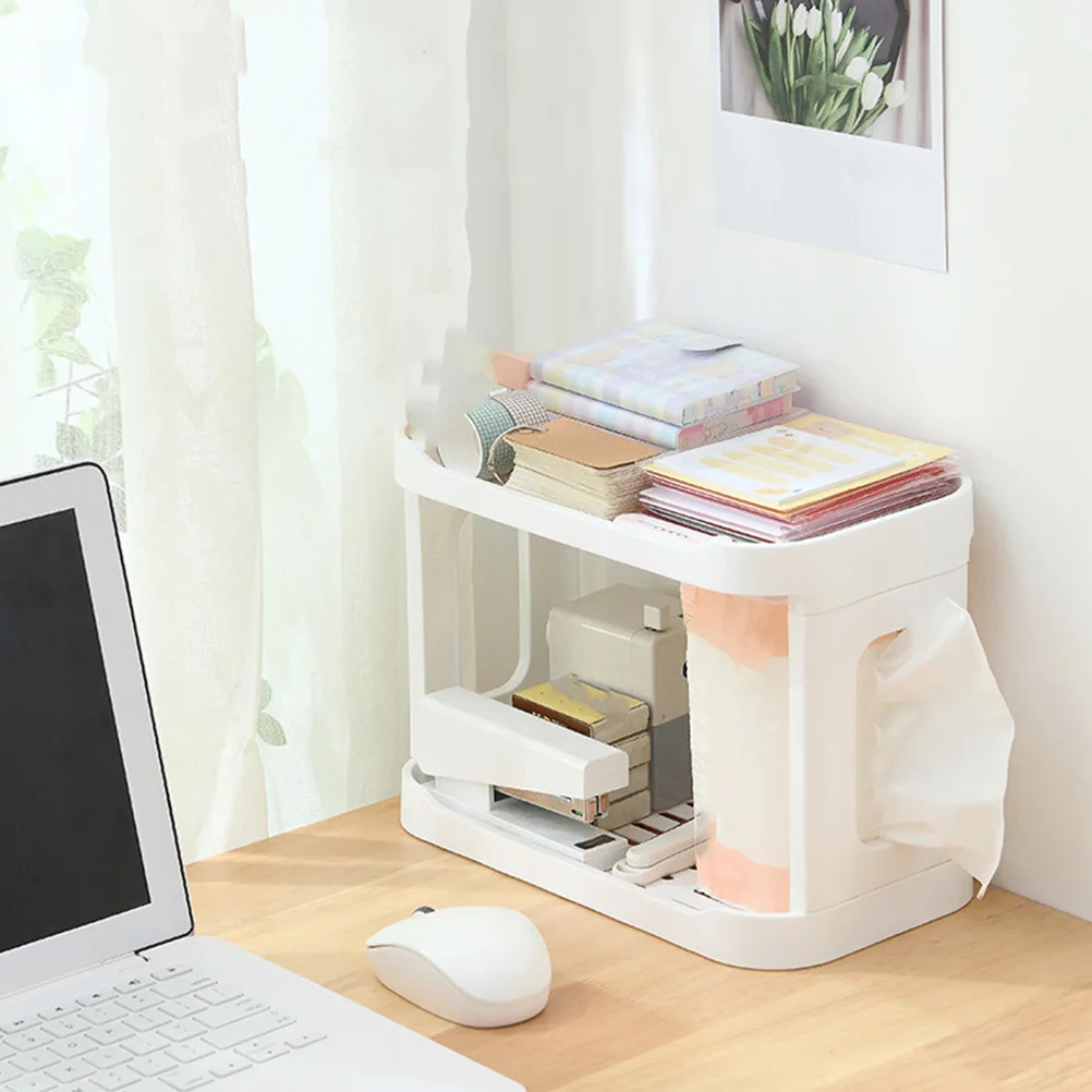 

Storage Rack Double Layer PP Plastic Makeup Holder Desk ganizer Bathroom Bedroom Dormitorio Efficient Durable