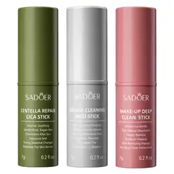SADIER Centella Solid Face Cream Stick Smooth Repair Skin Barrier Moisturizing Oil Control Makeup Removal Face Skin Care Stick