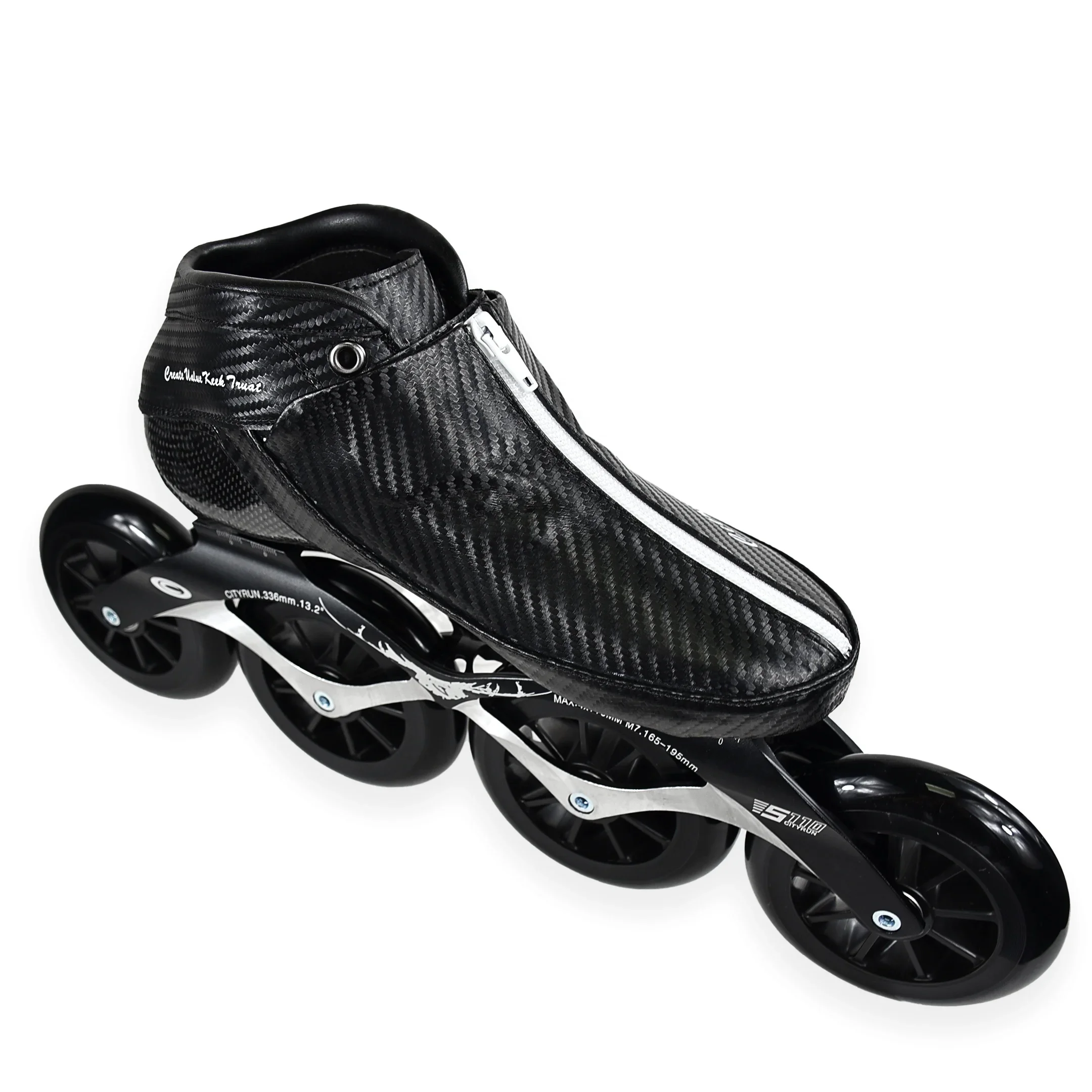 Professional Speed Inline Roller Skate for Adult Carbon Fiber 4 Wheel CNC Frame Racing Speed Skating Zip Shoes