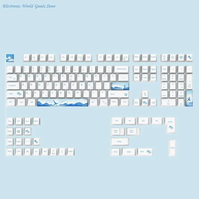 A3PD Cherry Height Keycaps for 108-Key 5-Side Dye Sublimation PBT Mechanical Keyboard Keycap Fit For 61 64 84 96 98 Keypad