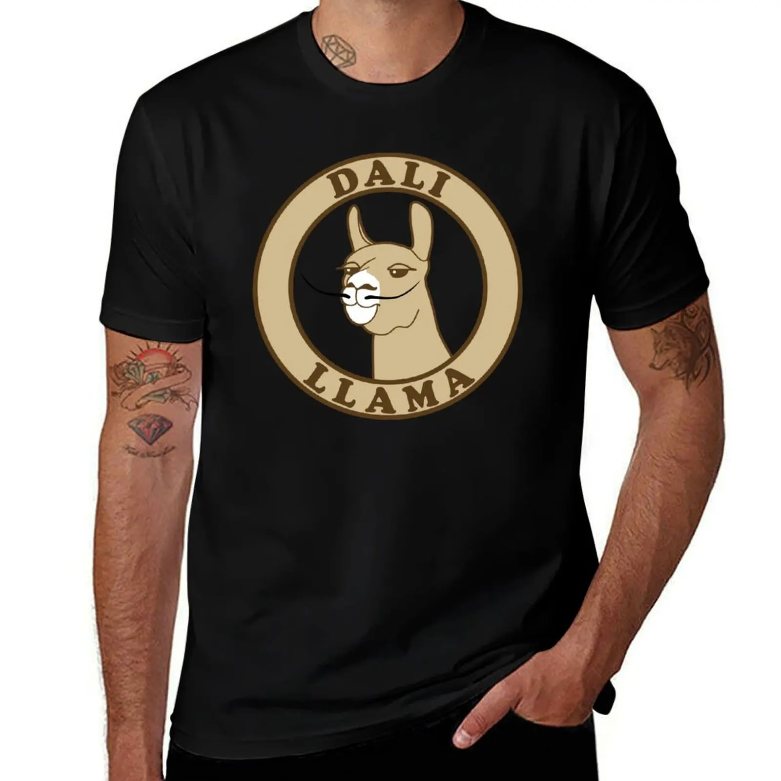 Dali Llama T-Shirt Basic Lightweight Short Sleeve Tee