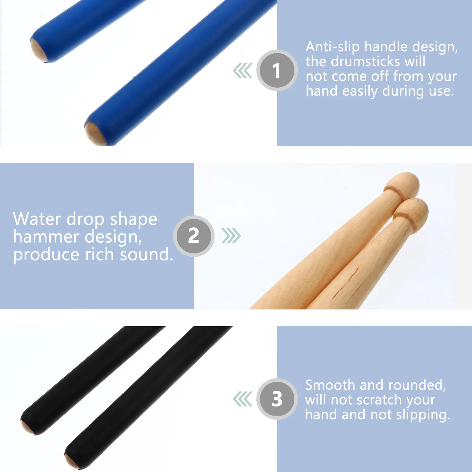 

Non- Maple Drumsticks Anti-Skid Wood Practice Concert Band Performance