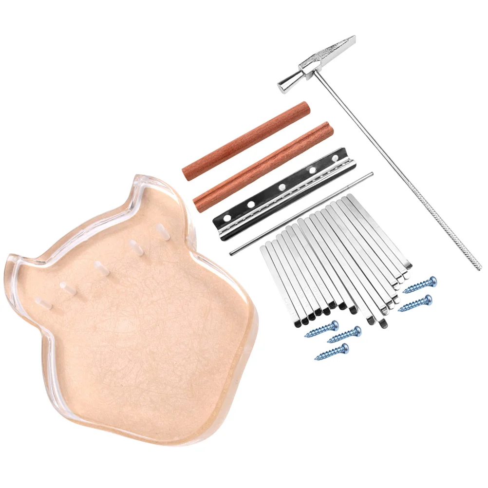 

1 set 1 Set 17 Keys Kalimba Thumb Piano Acrylic Metal Finger Instrument Diy Musical Supplies For Kids Beginners Christmas Gift
