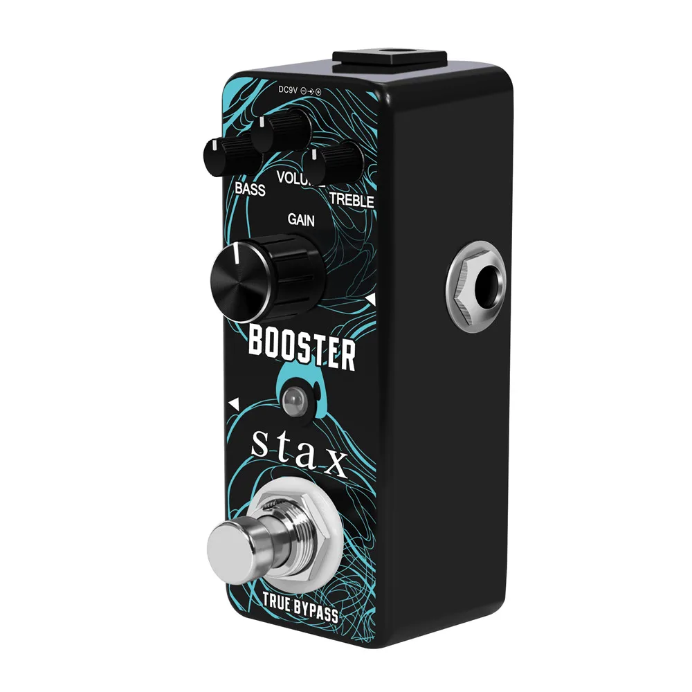 Stax Booster Guitar Effect Pedal,True Gain Booster,Micro Clean Boost Pedal for Electric Guitar Pure Clean Mini Booster Pedals