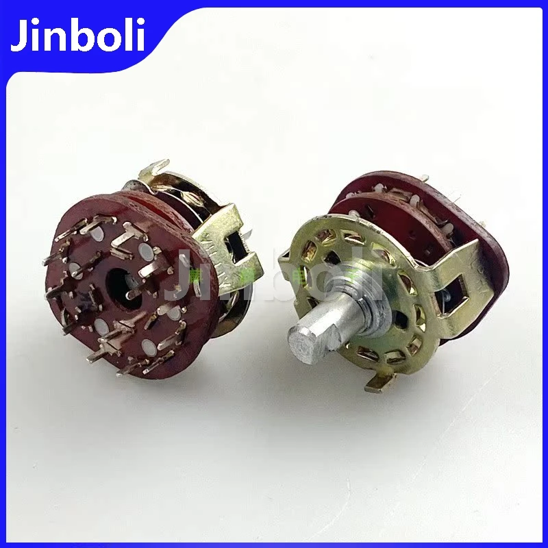 1PCS Rotary Band Switch Audio And Video Signal Switching switch 3 blades 4 gears 15Pins