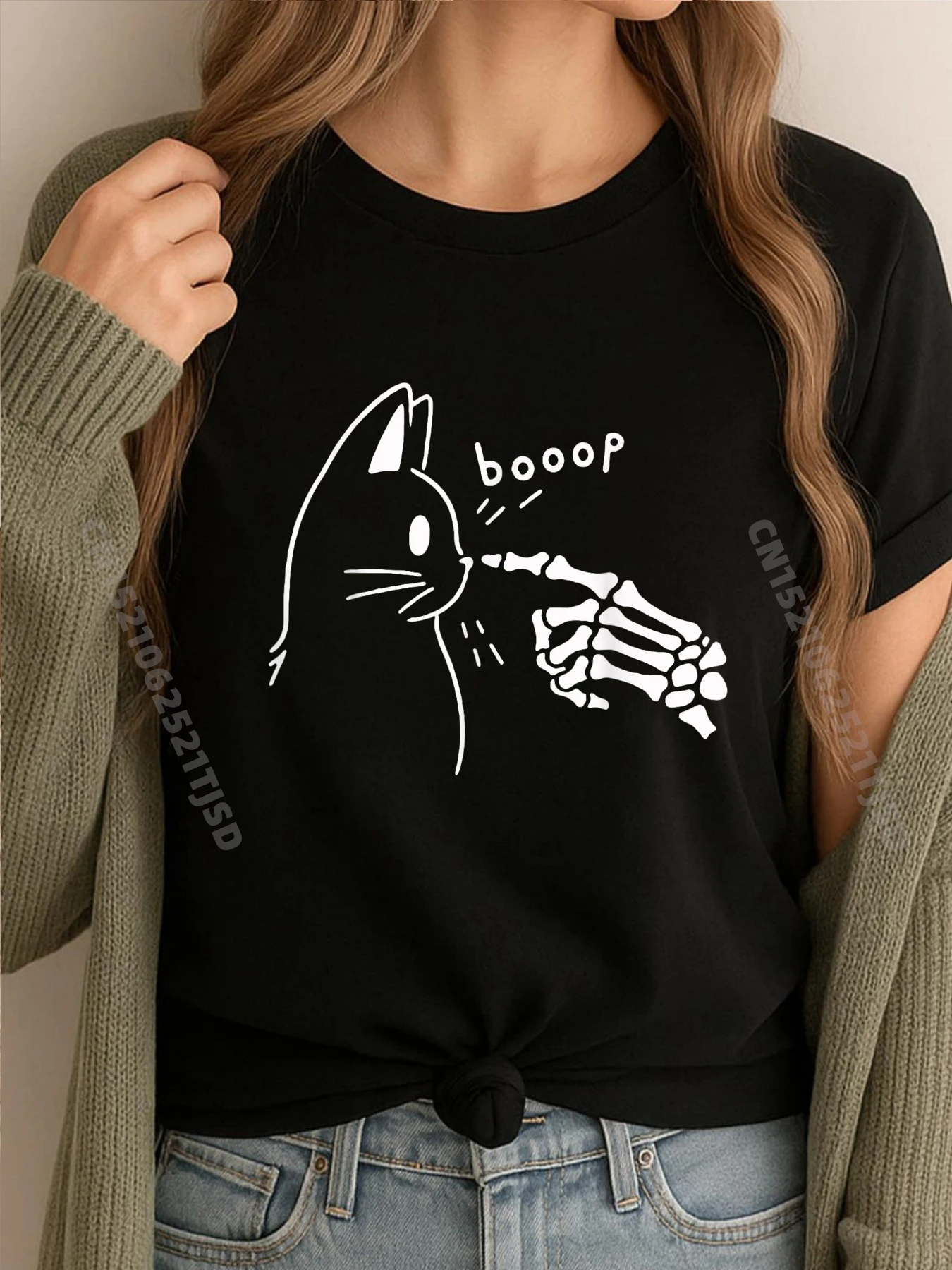 

Забавный скелет Cat Bond Hand Boop Хэллоуин Скелет Бесплатная доставка Товары Самые низкие цены Футболка WashedCamisa в винтажном стиле