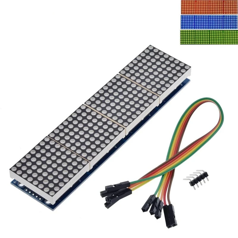 

MAX7219 dot matrix module control microcontroller module 4-in-1 display free 5P line (H6A4)