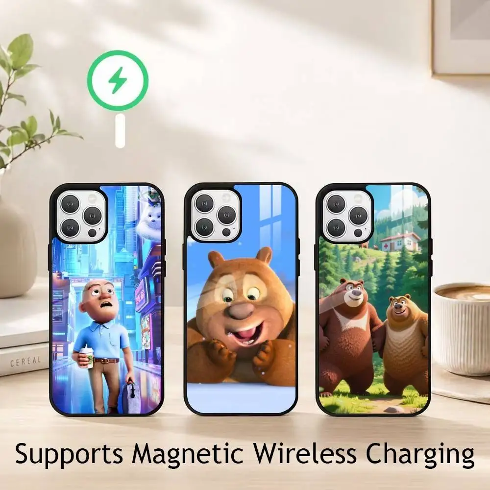 Boonie Bears  A-Animation gift Phone Case For iPhone18,17,16,15,14,13,12,11 Plus,Pro Allows magnetic wireless charging