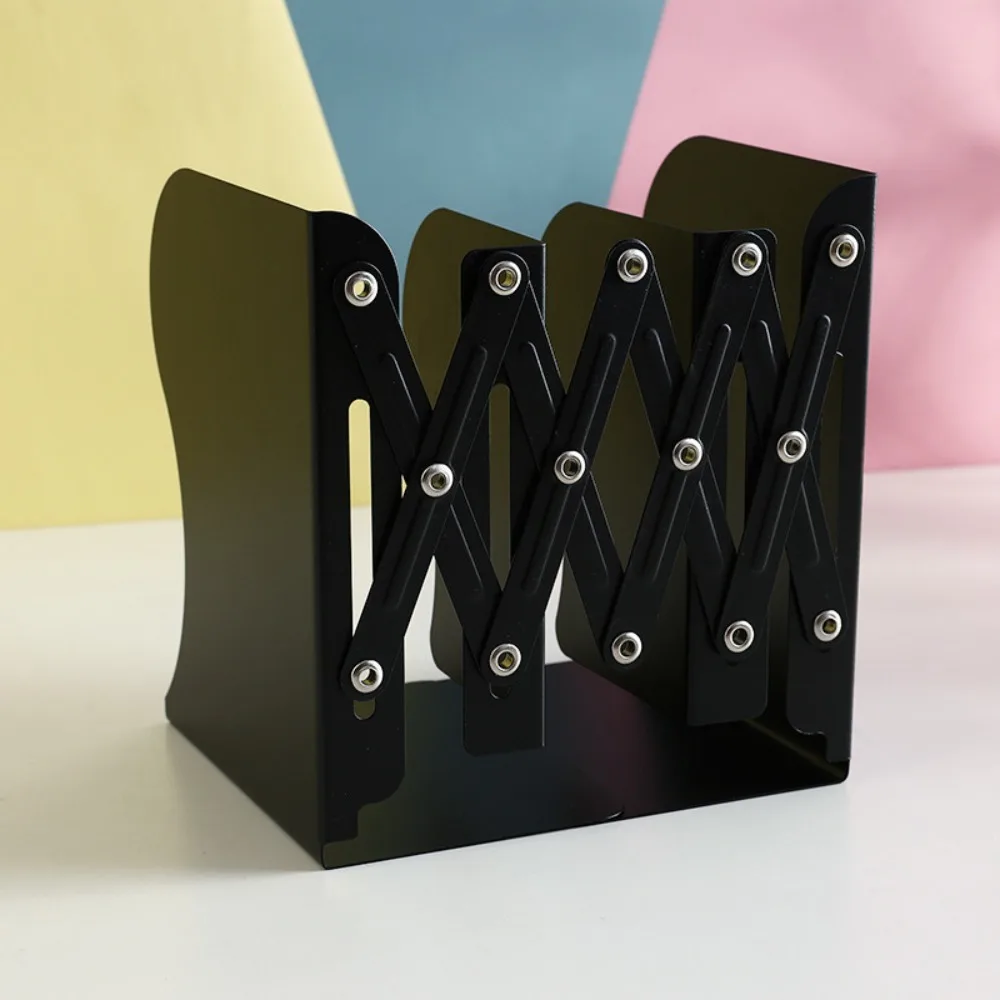 

Выдвижная подставка для книг большой емкости, регулируемая металлическая настольная книжная полка, школьные канцелярские принадлежности, складной зажим для книг, офис