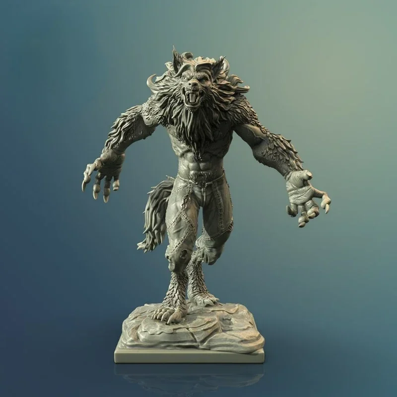 

Фигурка из смолы Fury of Werewolf, масштаб 1/24, миниатюры, собранная модель, комплект, диорама в разобранном виде, неокрашенные фигурки, игрушки для хобби