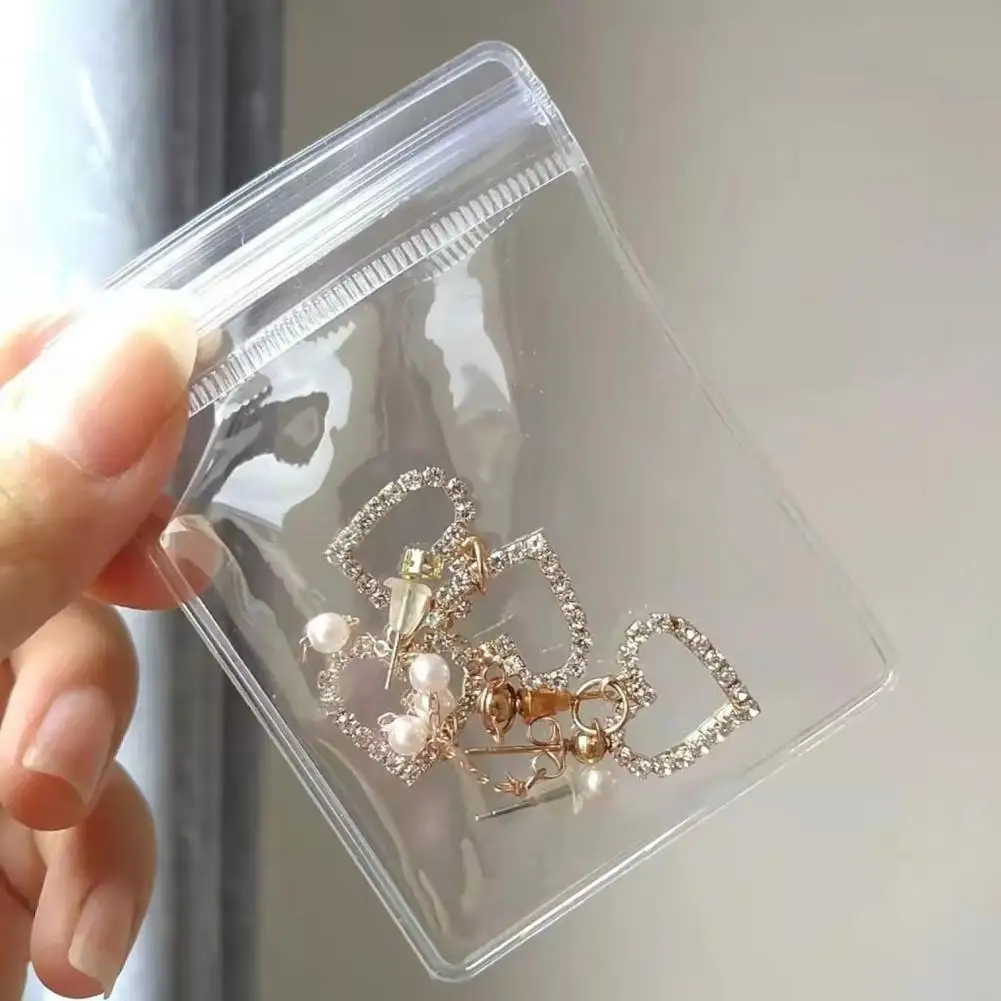 Moisture-proof Jewelry Storage 100pcs Anti-oxidizing Jewelry Bags Zipper Storage Pouches Moisture-proof Earrings Necklace