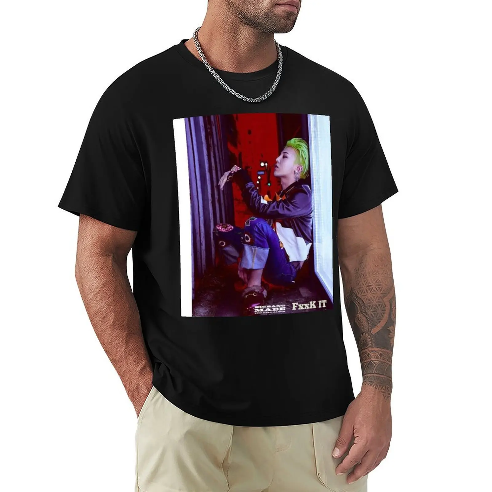 

GDRAGON-FXXK IT T-Shirt anime stuff rapper graphic tees mens clothes