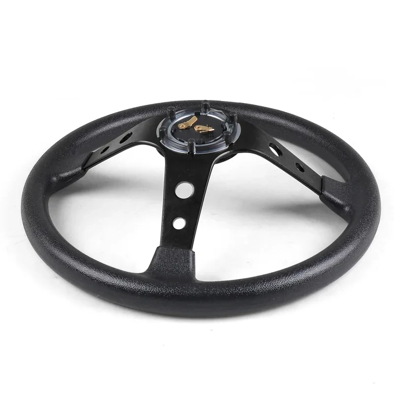 High Quality Deep Corn Dish Universal Racing Steering Wheel 14Inch 350mm PU Leather Aluminum Alloy Car Drift Sport Tuning Ac