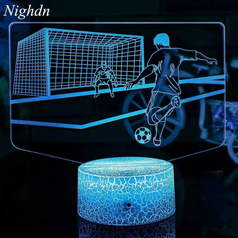 3D Soccer Lamp LED  Night Light for Kids 16 Color Changing with Remote Soccer Toys Lights Birthday Christmas Gifts for Boys