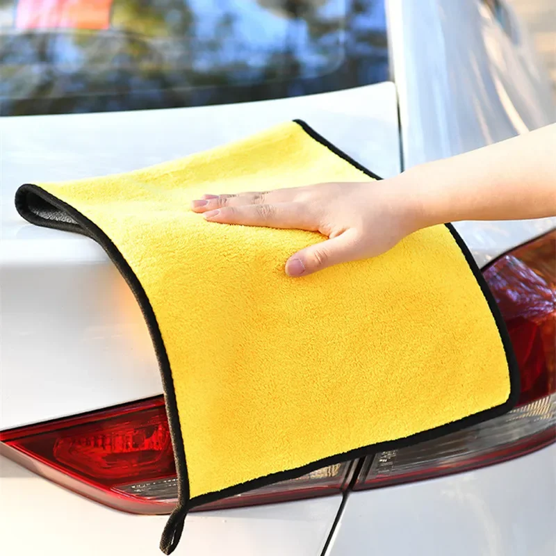 Thicken Car Wash Microfiber Towel 30x30/40/60CM Soft Car Cleaning Drying Cloth Hemming Car Care Cloth Detailing Car Wash Towel image 2