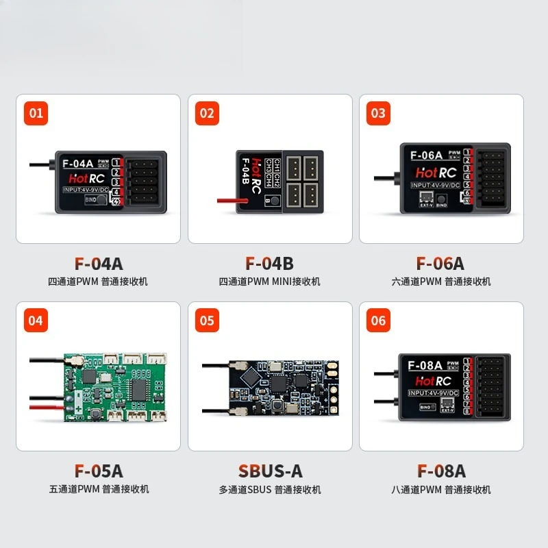 HOTRC Receiver F-04A F-06A F-08A CT6A 8A DS600 Remote Control Car Model, Gyroscope