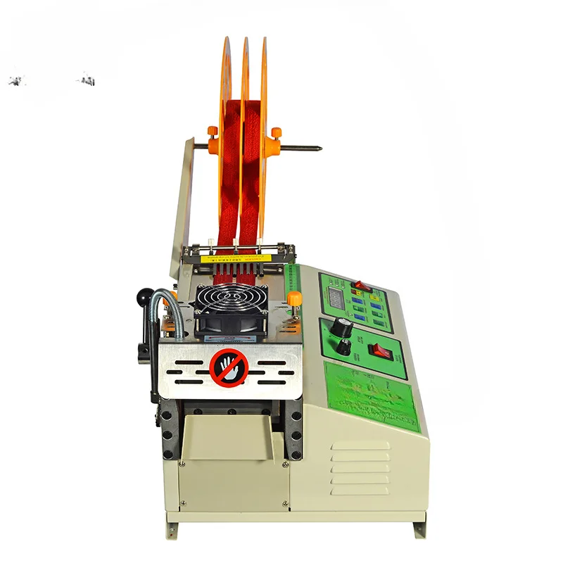 

Customized Fully Automatic Belt Cutting Machine Ribbon Elastic Band Hot and Cold Integrated Guillotine Ribbon Velcro Edge