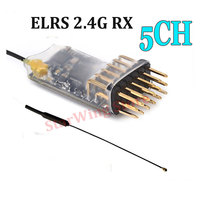 ELRS 2.4G 5CH PWM ExpressLRS Receiver with 2.0dBi 2.4G Copper Pipe Antenna Support ELRS 3.0 PWM/CRSF Protocol for RC FPV Drone