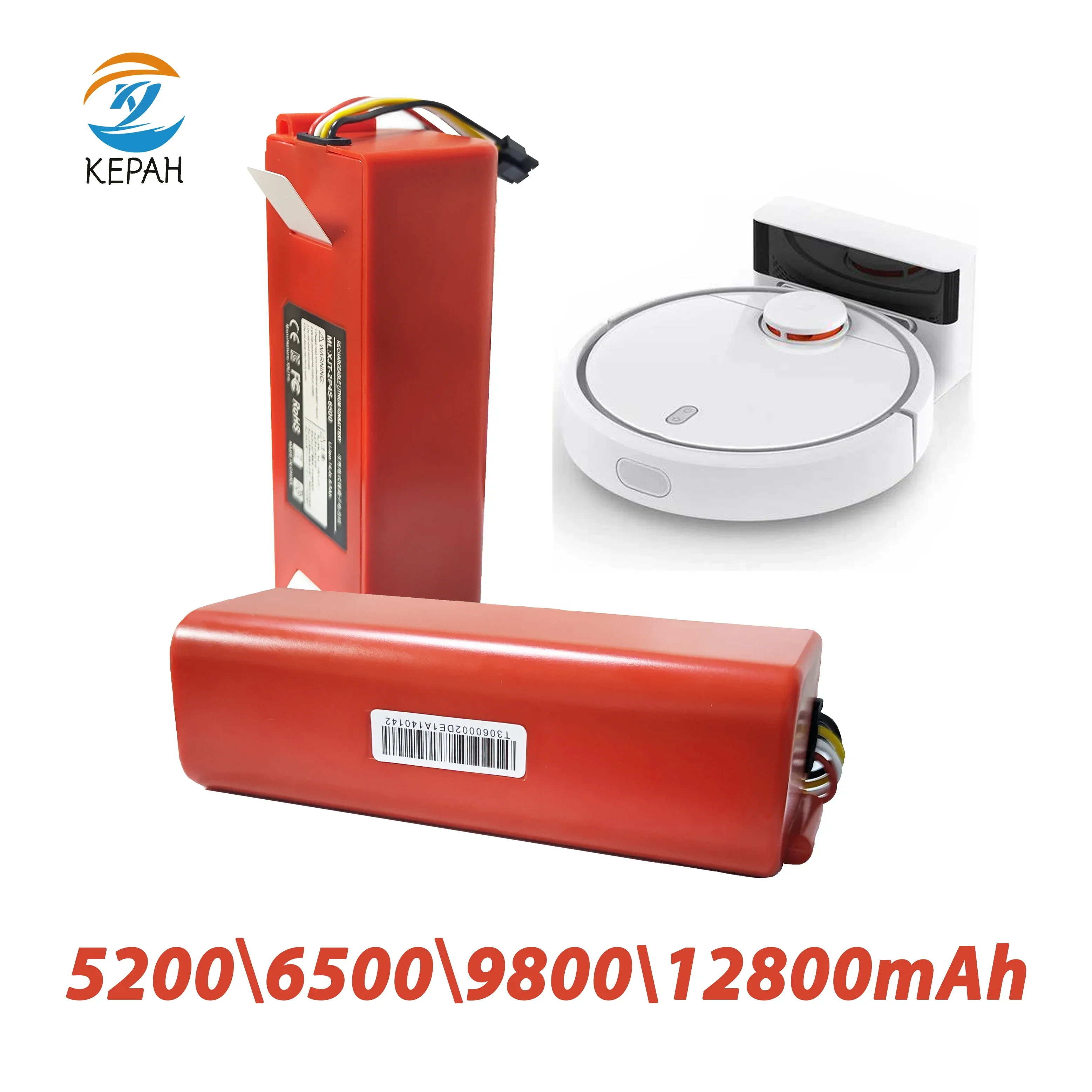 

Original 14.4V 5200mAh 2P4S Robotic Vacuum Cleaner Replacement Battery For Xiaomi Roborock S55 S60 S65 S50 S51 S5 MAX S6 Parts