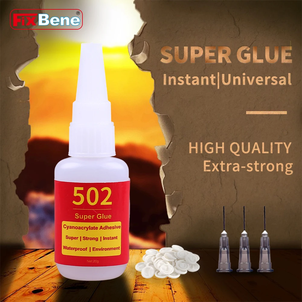 Powerful Super Glue 502 For All Materials Instant Strong Adhesive Clear Leather Rhinestone Plastic Wood Metal Glass Paper Model