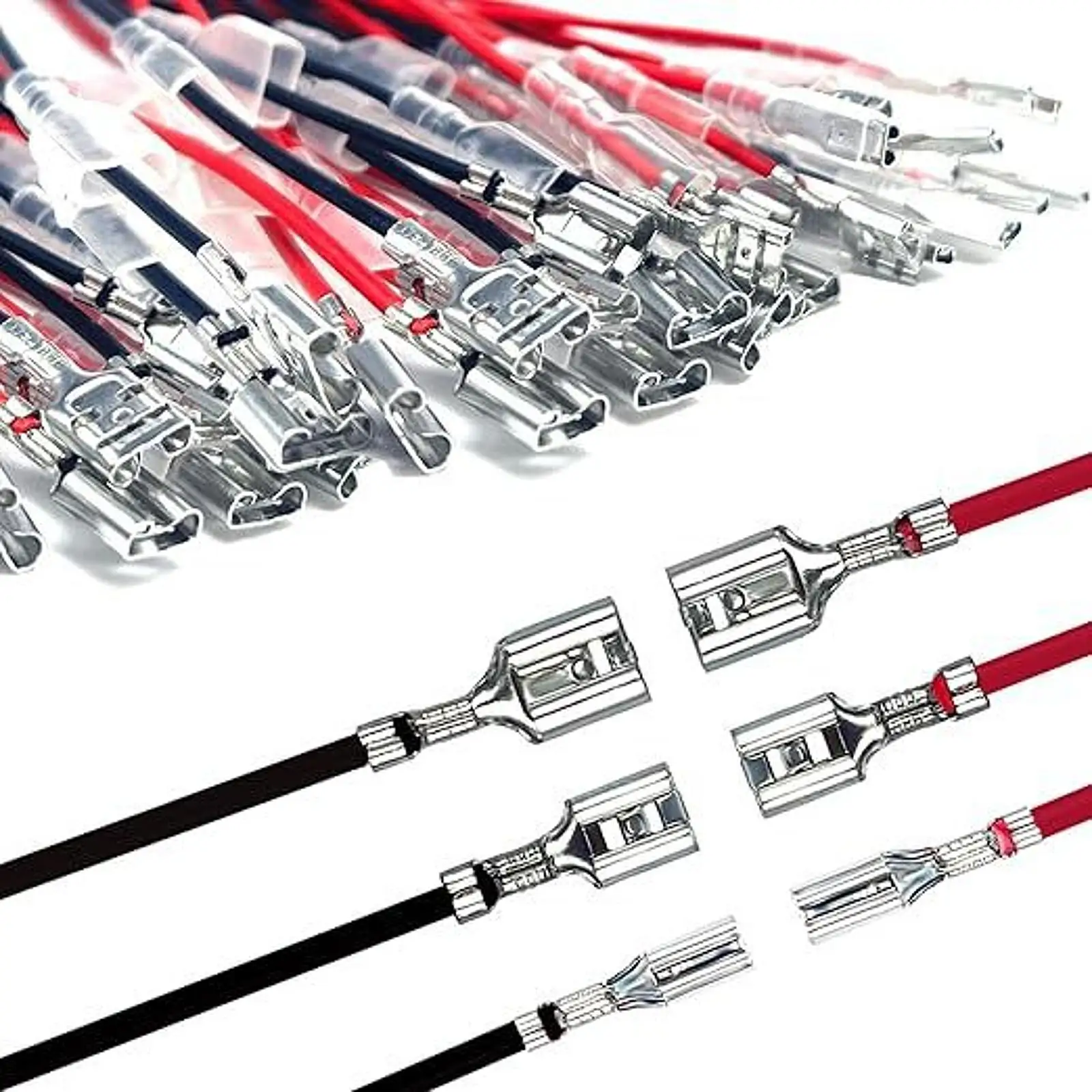 Quick Splice Assortment Kit 30PCS Female Spade Wire Connector with Nylon Insulating Sleeve for Electrical and Car Wiring Tasks