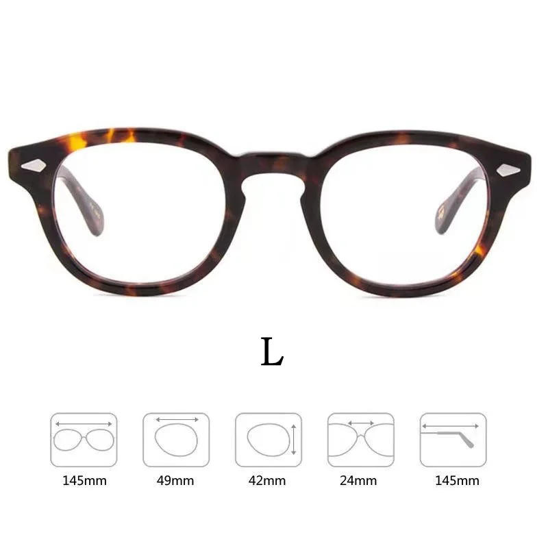 YIMARUILI Ultra-light Fashion High-end Brand Acetate Eyewear Women Retro Round Optical Prescription Eyeglasses Frame Men Y1915