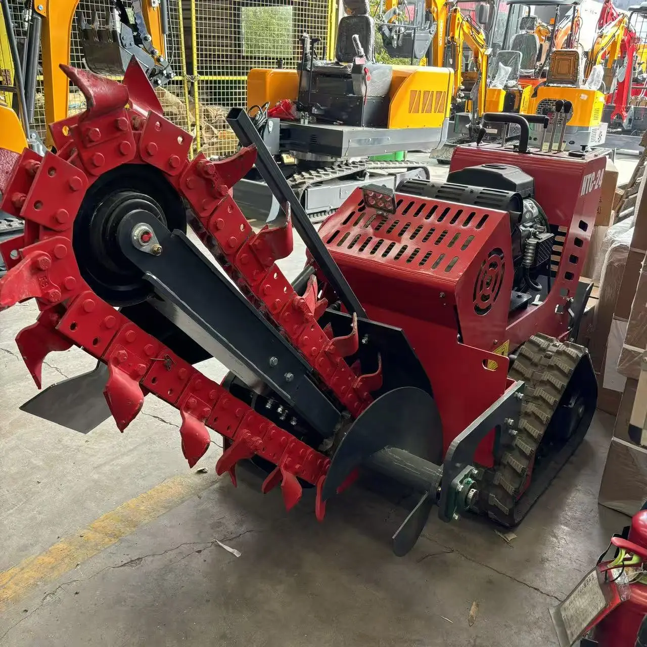 Low MOQ Chain Trencher Tractor Chain Saw Trencher Digger Hard Soil Trencher-Chain-For-Sale for Orchard Trenching