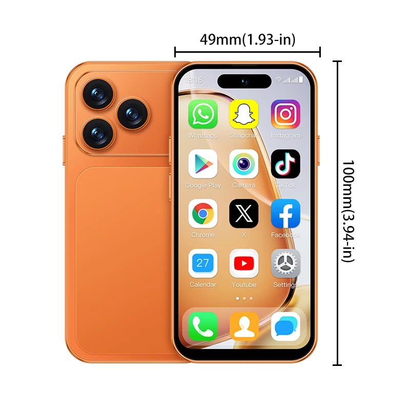 ONEMYTH A18 Pro Mini 4G Smartphone 4.0 Inch, 2GB RAM16GB ROM, Ultra-Compact Small Phone