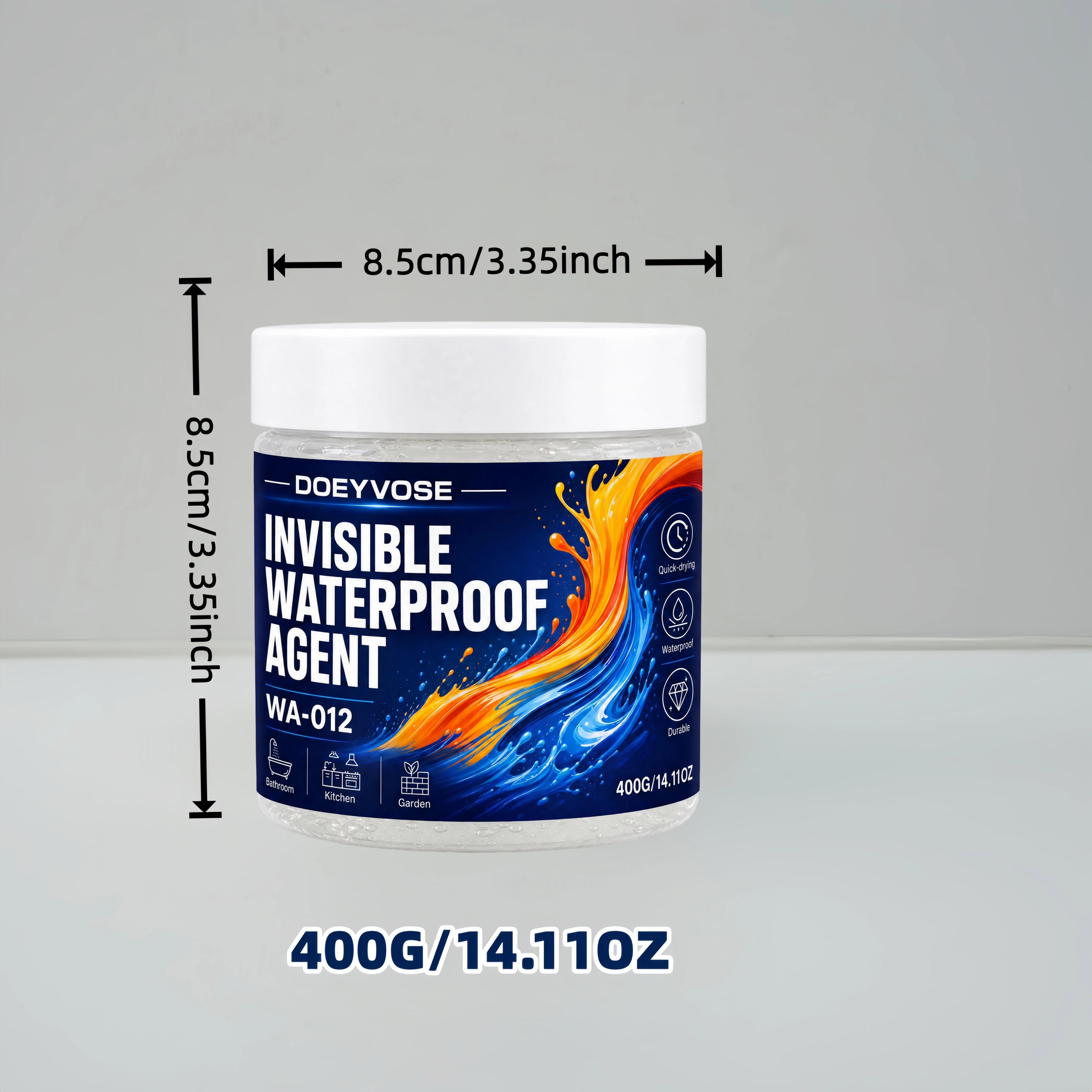 400g Heavy Duty Waterproof Glue, Quick Dry Leak Stopper Sealant for Tile and Concrete Crack Repair